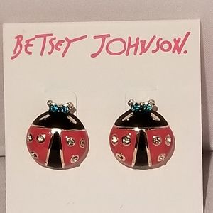 Betsey Johnson large ladybug earrings